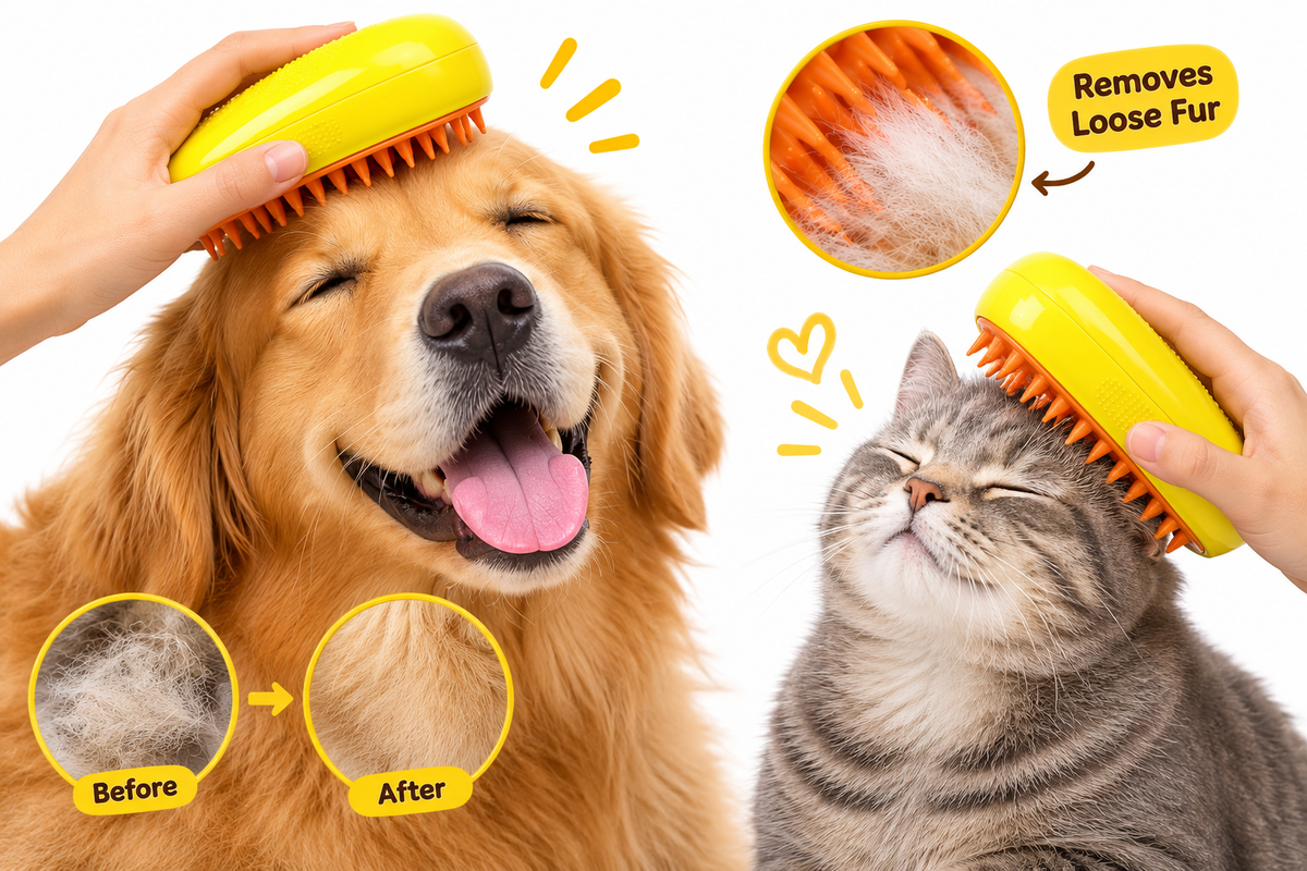 3-in-1 Electric Pet Grooming Brush